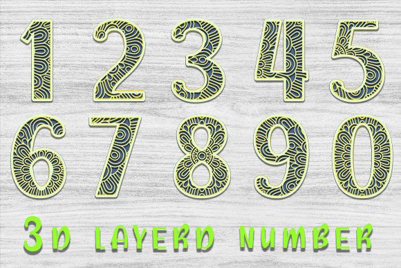 3d Layered Number Laser Cut for Wall Decor