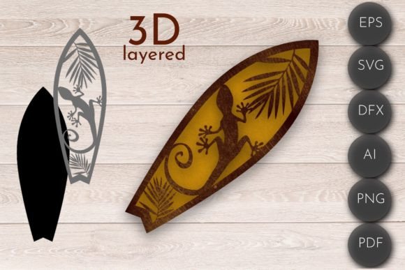3D Layered SVG Surf Wall Art Review for Crafters