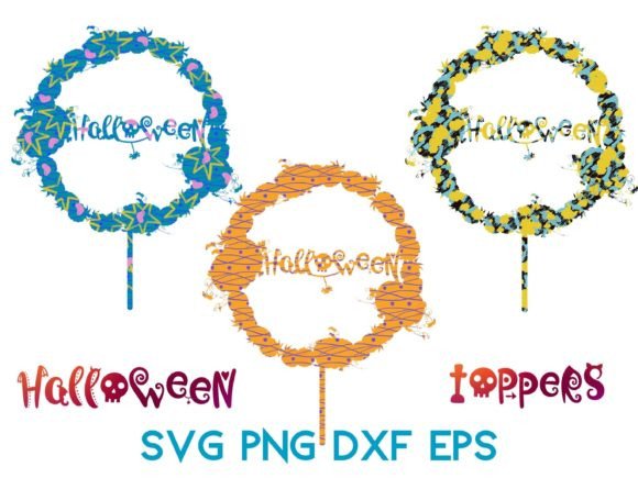 3D SVG Halloween Cake Toppers for Laser Cutting