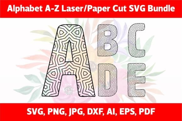 Alphabet A-Z Laser Cutting for Wall Decor