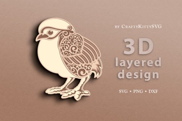 Baby Chicken 3D Layered SVG for Spring Laser Cutting