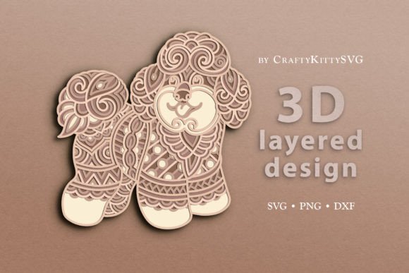 Bichon Frise 3D SVG for Laser Cutting & Wall Decor