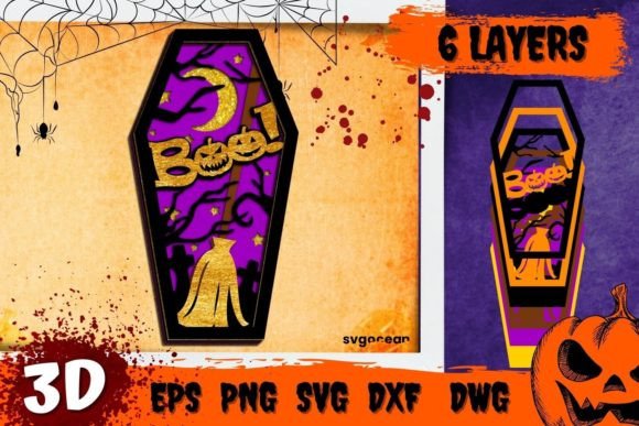 Boo Coffin 3D SVG: Autumn Laser Cutting Review