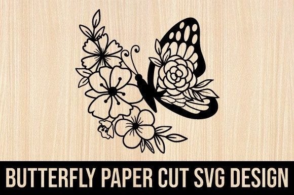 Butterfly Paper Cut Svg for Laser Cutting Wall Decor