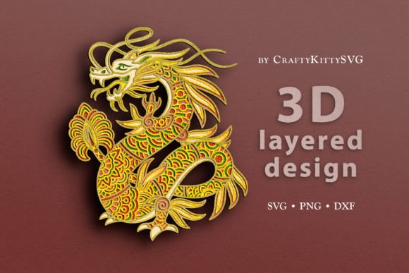 Chinese Dragon 3D Layered SVG Cut File Review