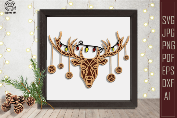 Christmas Reindeer 3D Layered: Winter Laser Cutting Design Review