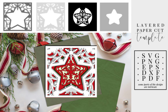 Christmas Star Layered Paper Cut 3D SVG Review