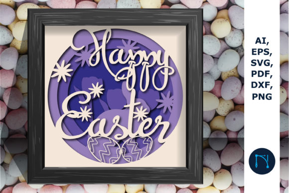 Easter Day Shadow Light Box 3d SVG for Spring Laser Cutting