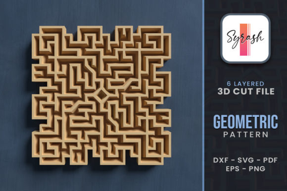 Geometric Pattern 3D Layered SVG for Laser Cutting