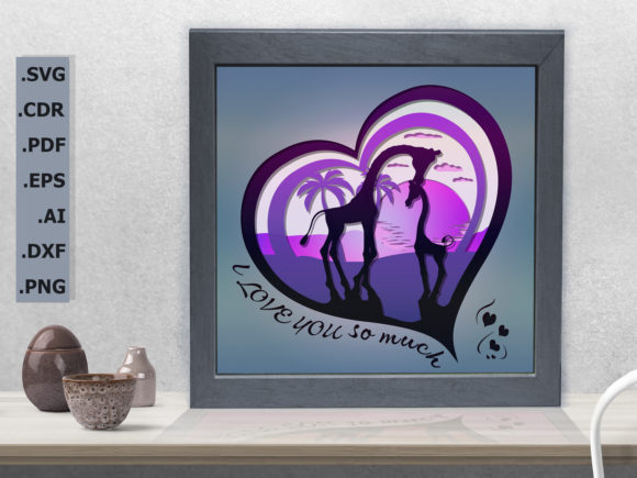 I Love You Mom SVG for Laser Cutting Shadow Boxes