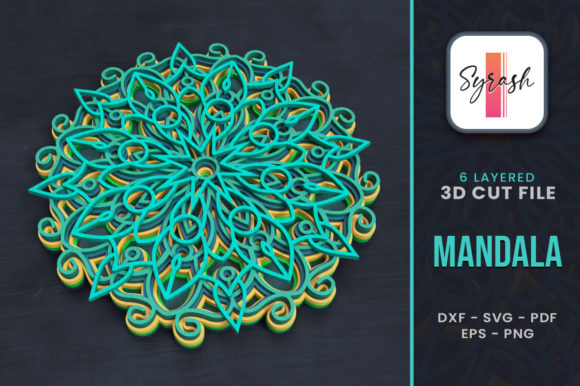 Mandala 3D Layered SVG for Laser Cutting & Home Decor