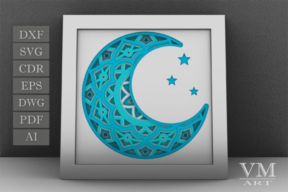 Moon 3D Layered Paper Cut: Laser Cutting & Shadow Boxes Review