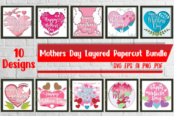 Mother's Day Papercut Bundle for Laser Cutting