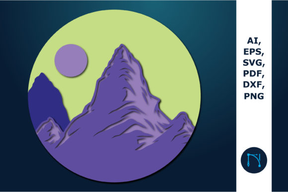 Mountains Laser Cut SVG for Home Decor & Web