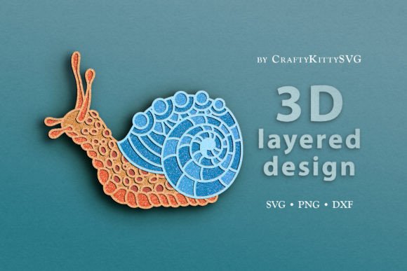 Snail 3D Layered Mandala SVG for Laser Cutting & Wall Decor