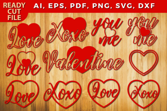 Valentine Laser Cut SVG Bundle for Cutting